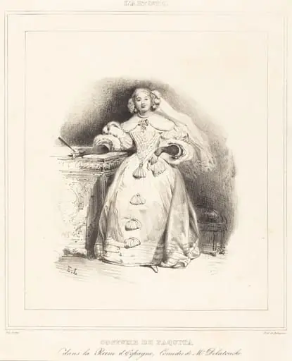 Costume de Paquita dans la Reine d'Espagne, by Delaunois