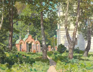 Demyanovo. At the churchyard, by Apollinary Vasnetsov