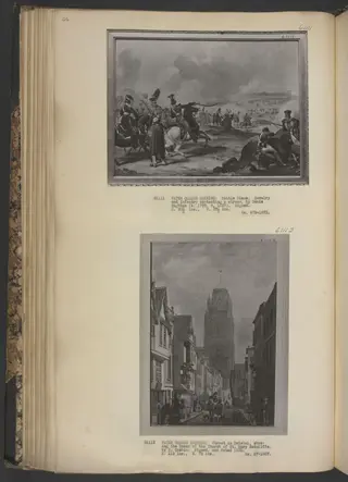 Battle Piece: Cavalry and Infantry contesting a stream, by Denis Dighton, 1821