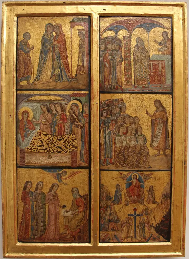 Triptych: Six Scenes from the Life of John the Baptist (Two Wings), by Deodato Orlandi