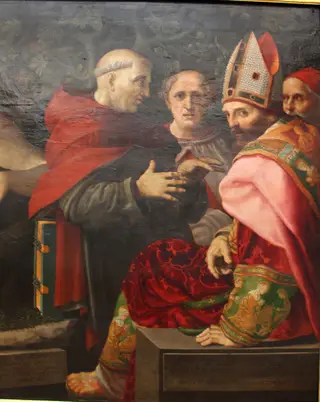 Der Disput von Kirchenlehrern über das Mysterium der unbefleckten Empfängnis