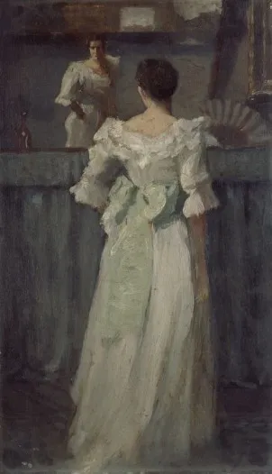 The White Dress (Lady Farrer), by Dermod O'Brien, unspecified, 1915