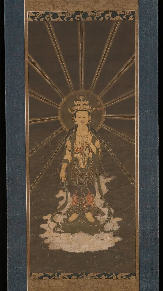 十一面観音来迎図|Descent of Eleven-Headed Kannon, ink, 1553