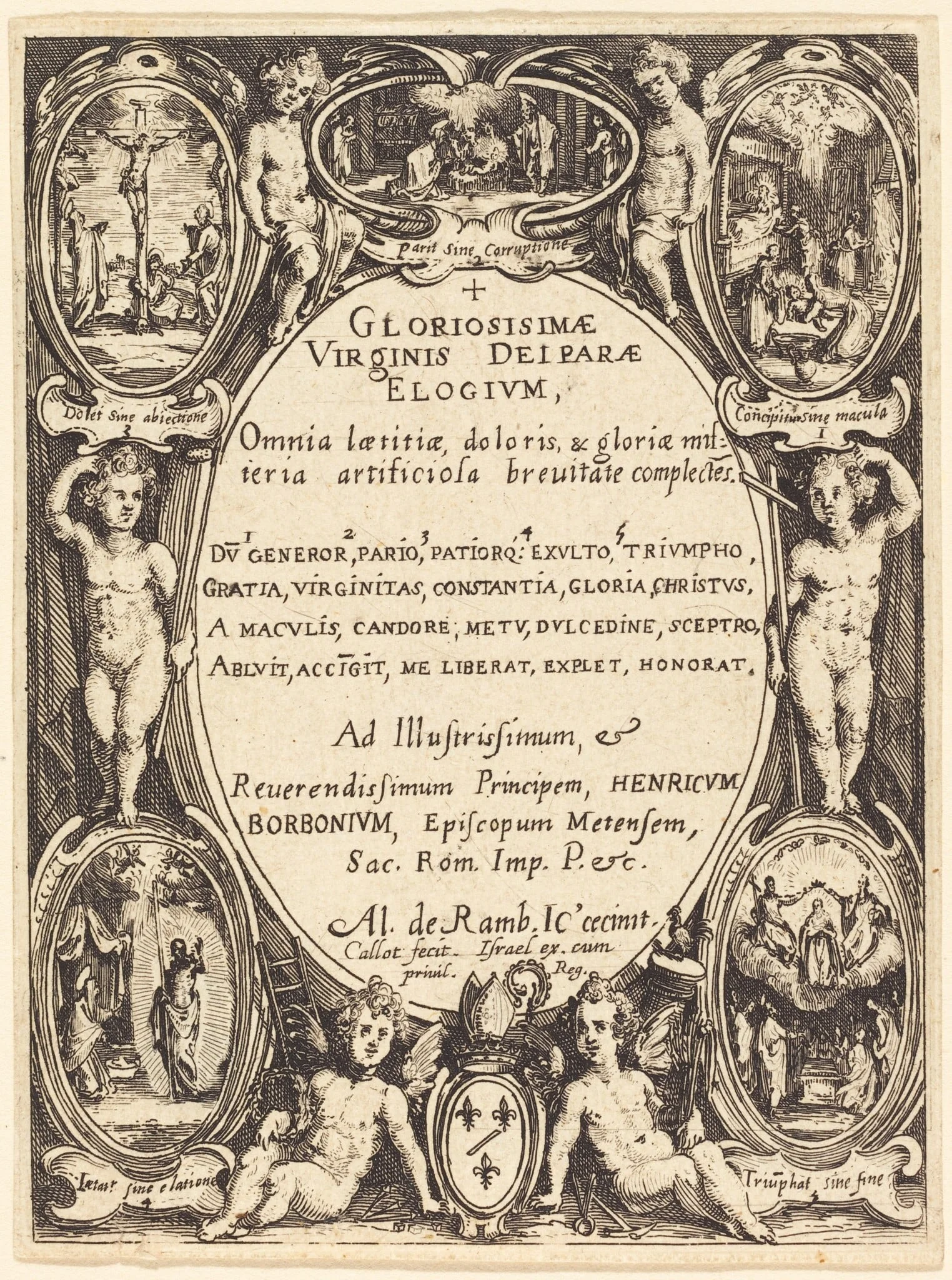 Frontispiece for "Gloriosissimae", detail