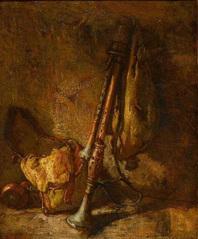 Still Life with a Cornemuse, detail