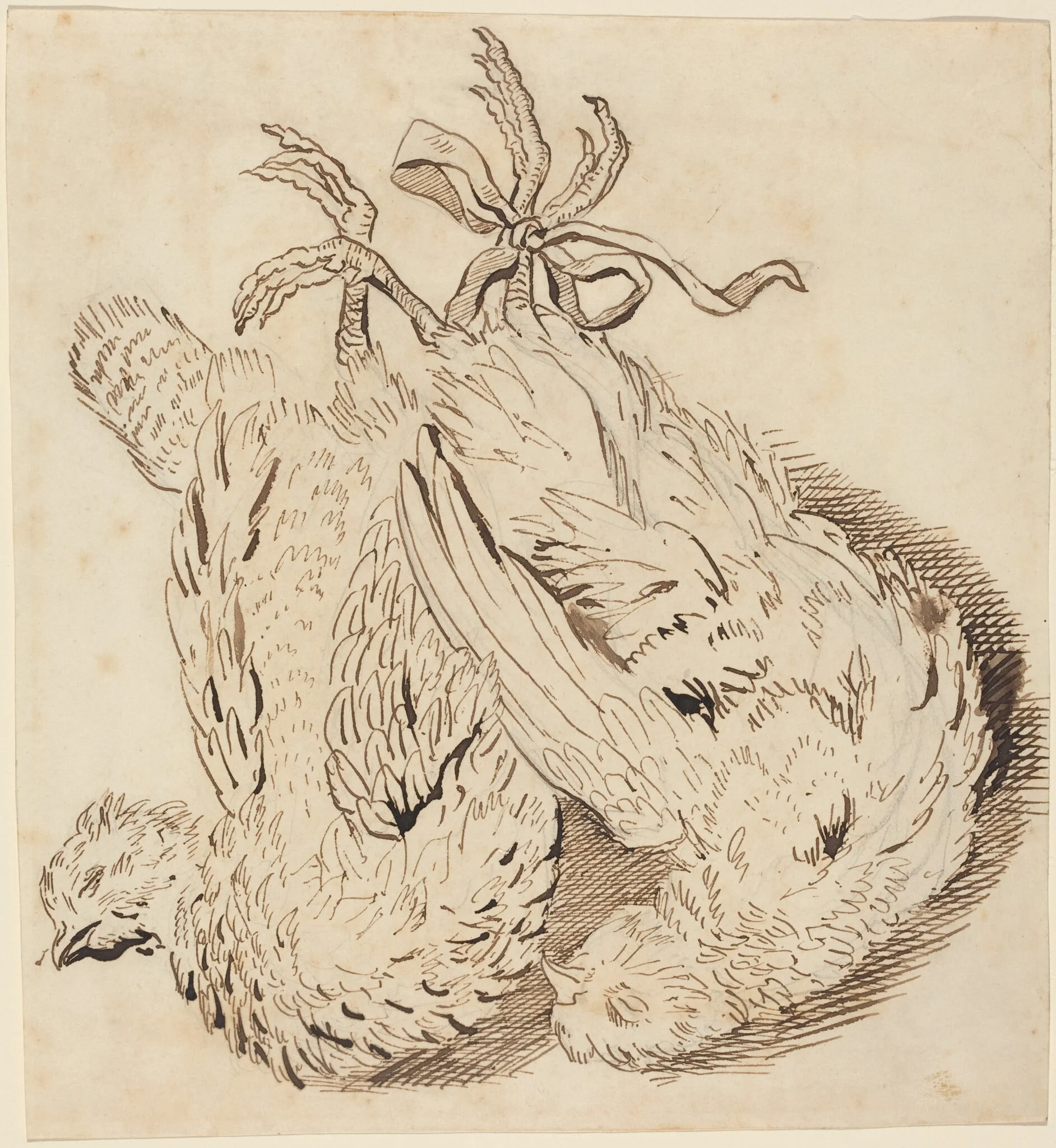 Two Dead Chickens, detail