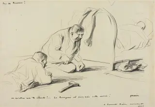 Peur de Bourreau! Qu'est-ce que tu attends?..., by Jean-Louis Forain, crayon, 1892