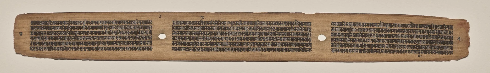 Text, Folio 6 (verso), from a Manuscript of the Perfection of Wisdom in Eight Thousand Lines (Ashtasahasrika Prajnaparamita-sutra), detail