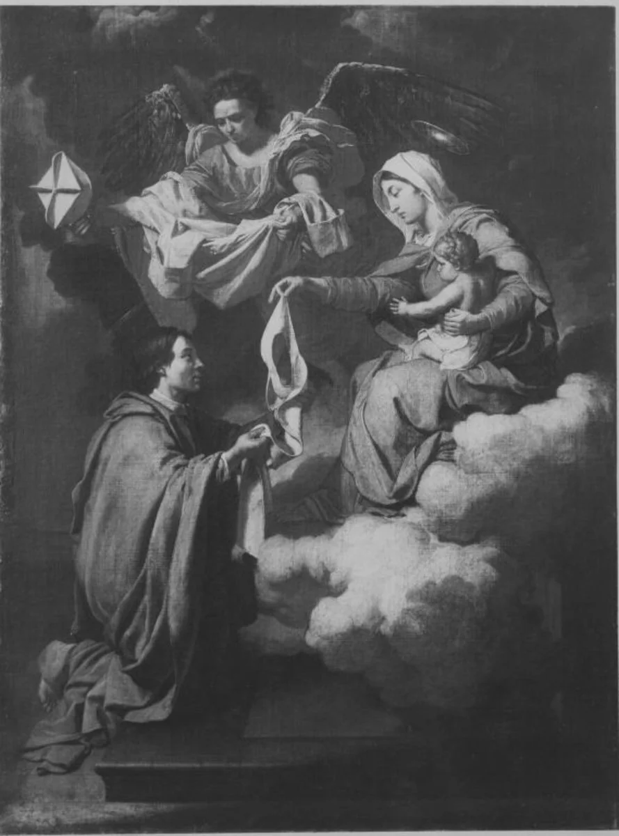 Maria übergibt dem hl. Norbert das Skapulier, detail