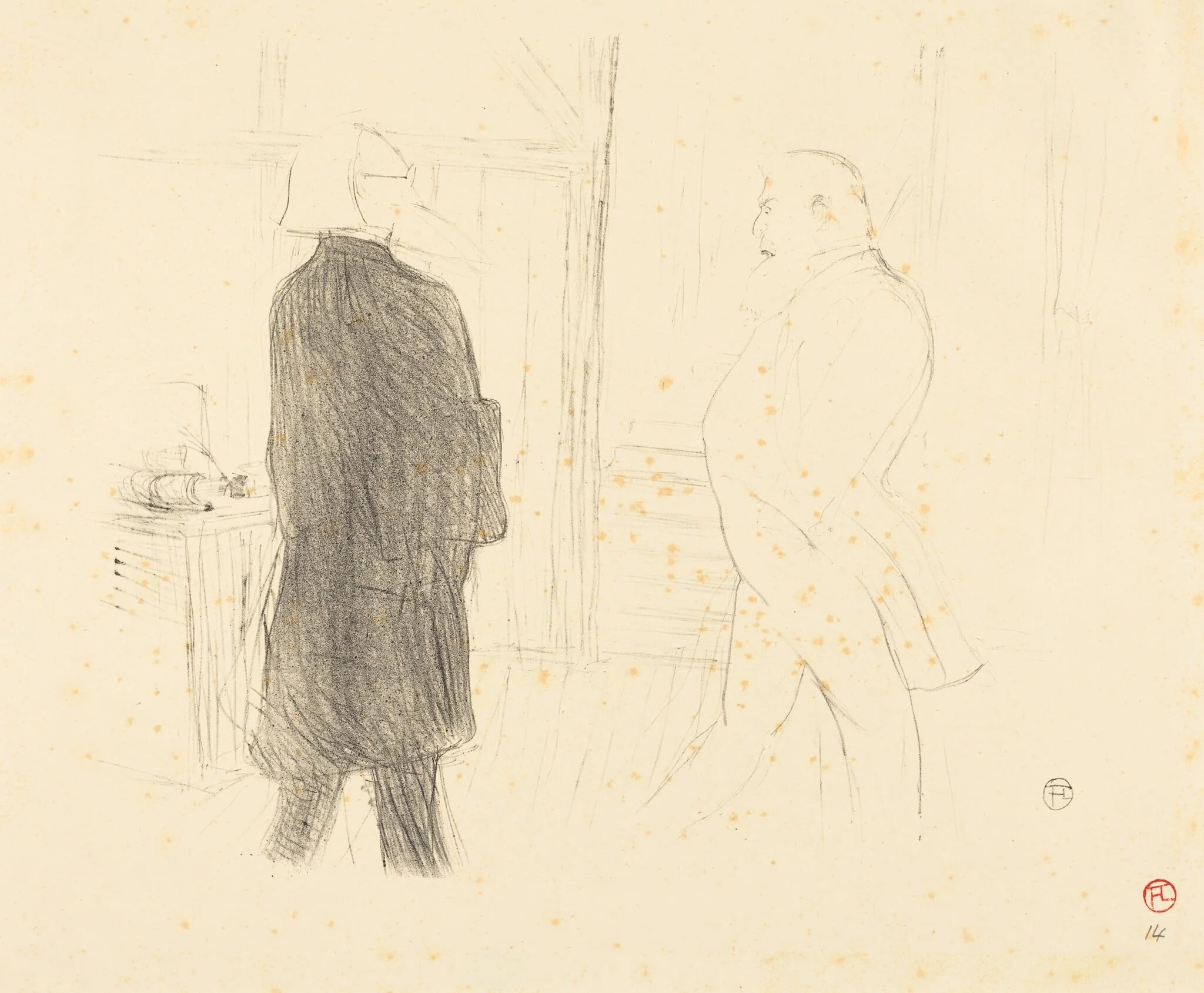 Antoine and Gémier in "Une Faillite", detail