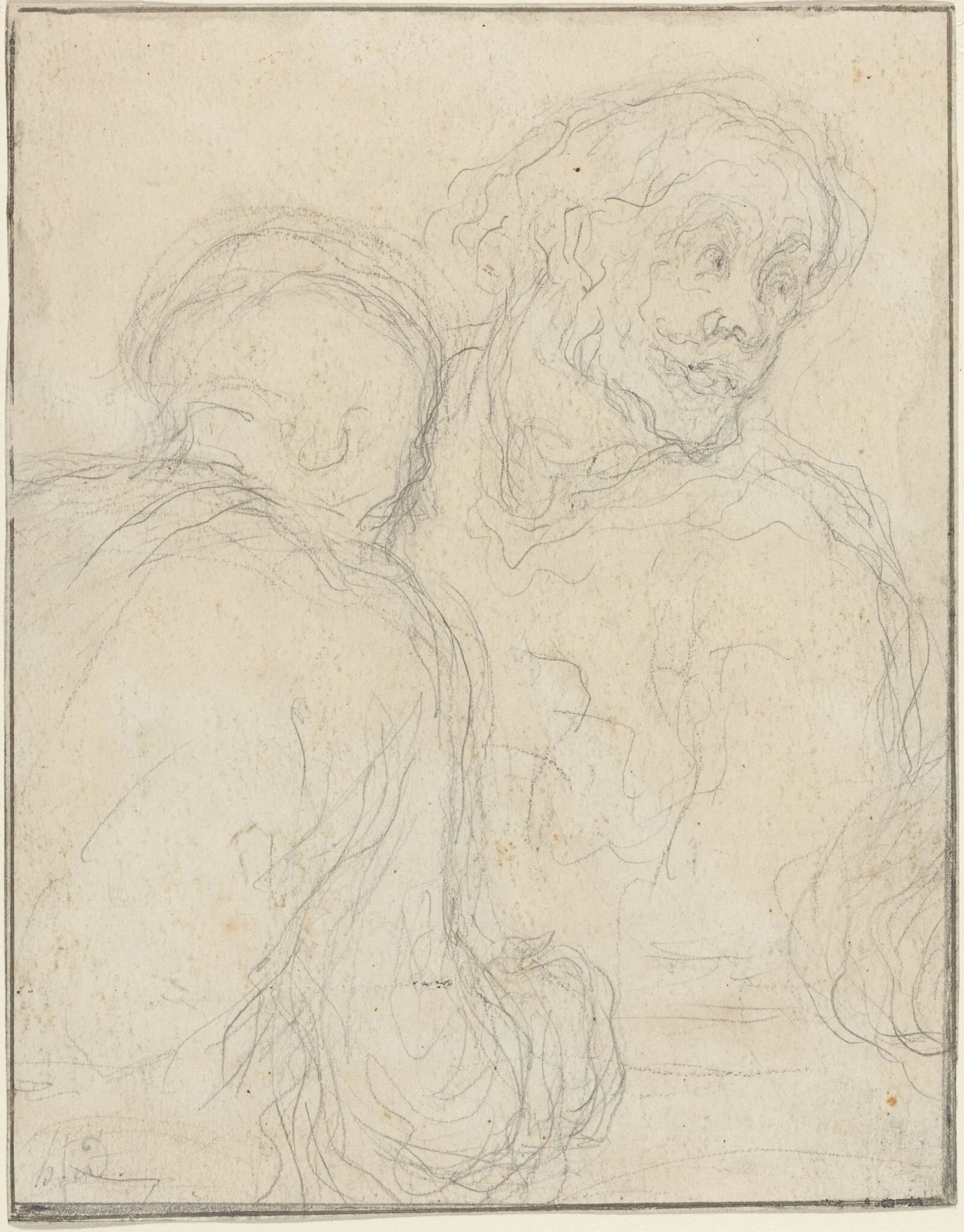 Two Men, detail