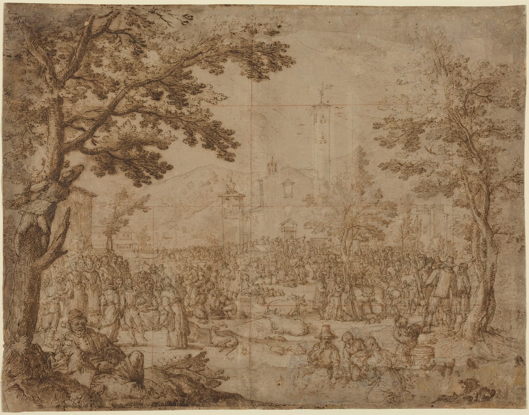 The Fair at Impruneta, detail