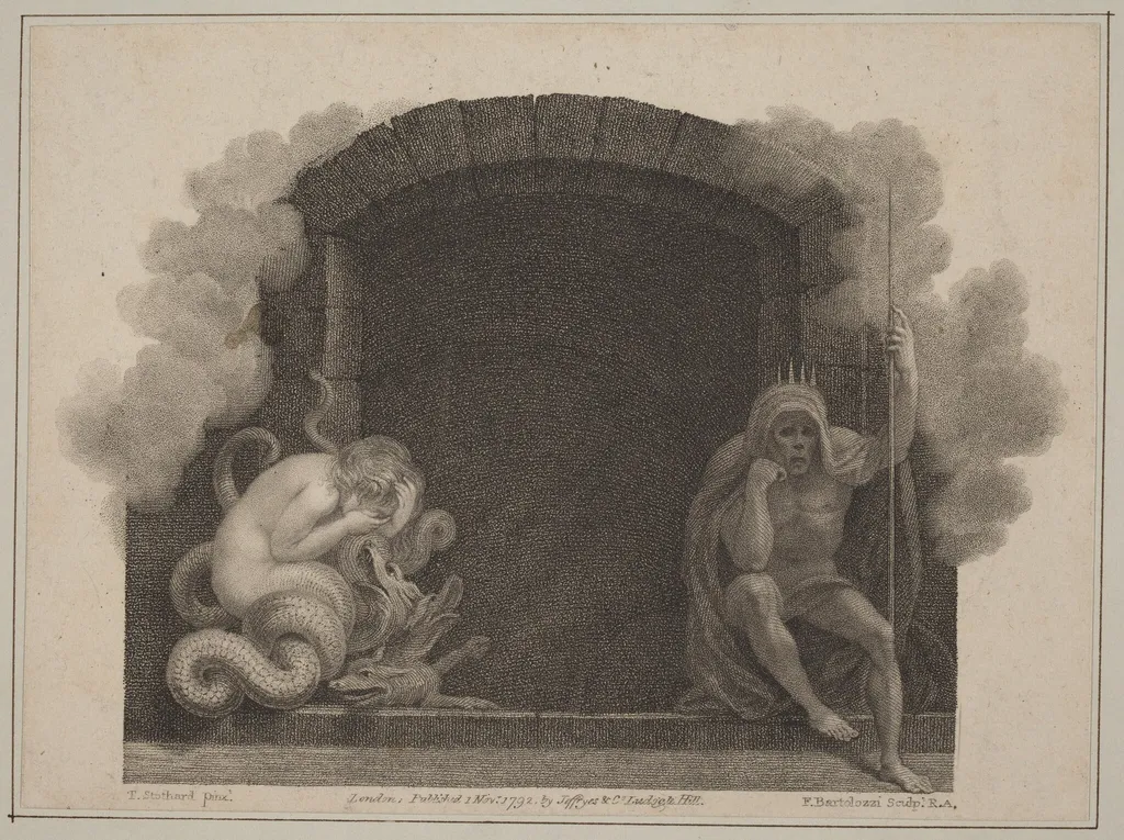The Tomb of Death, by Francesco Bartolozzi, ink, 1771