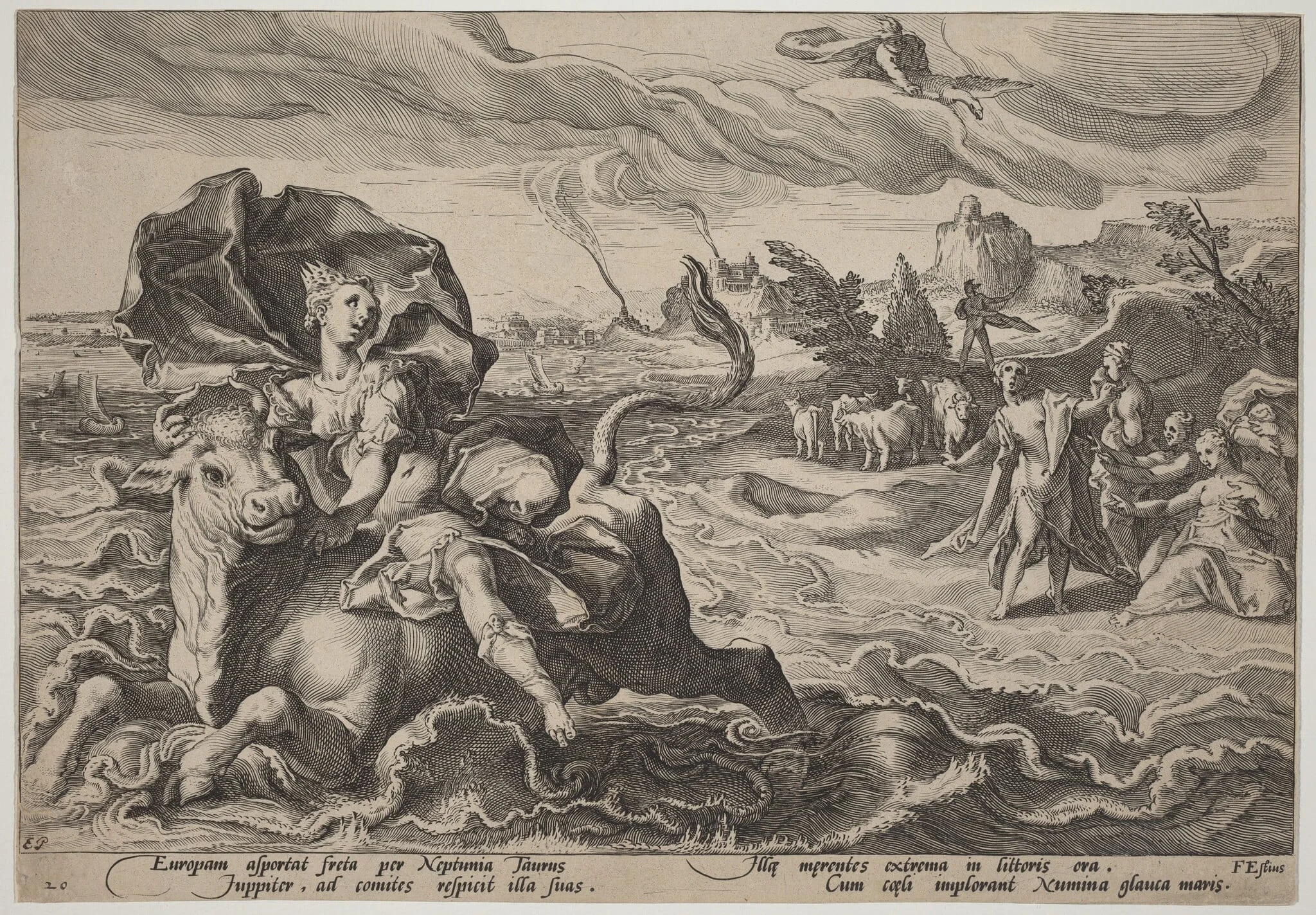 The Rape of Europa, detail