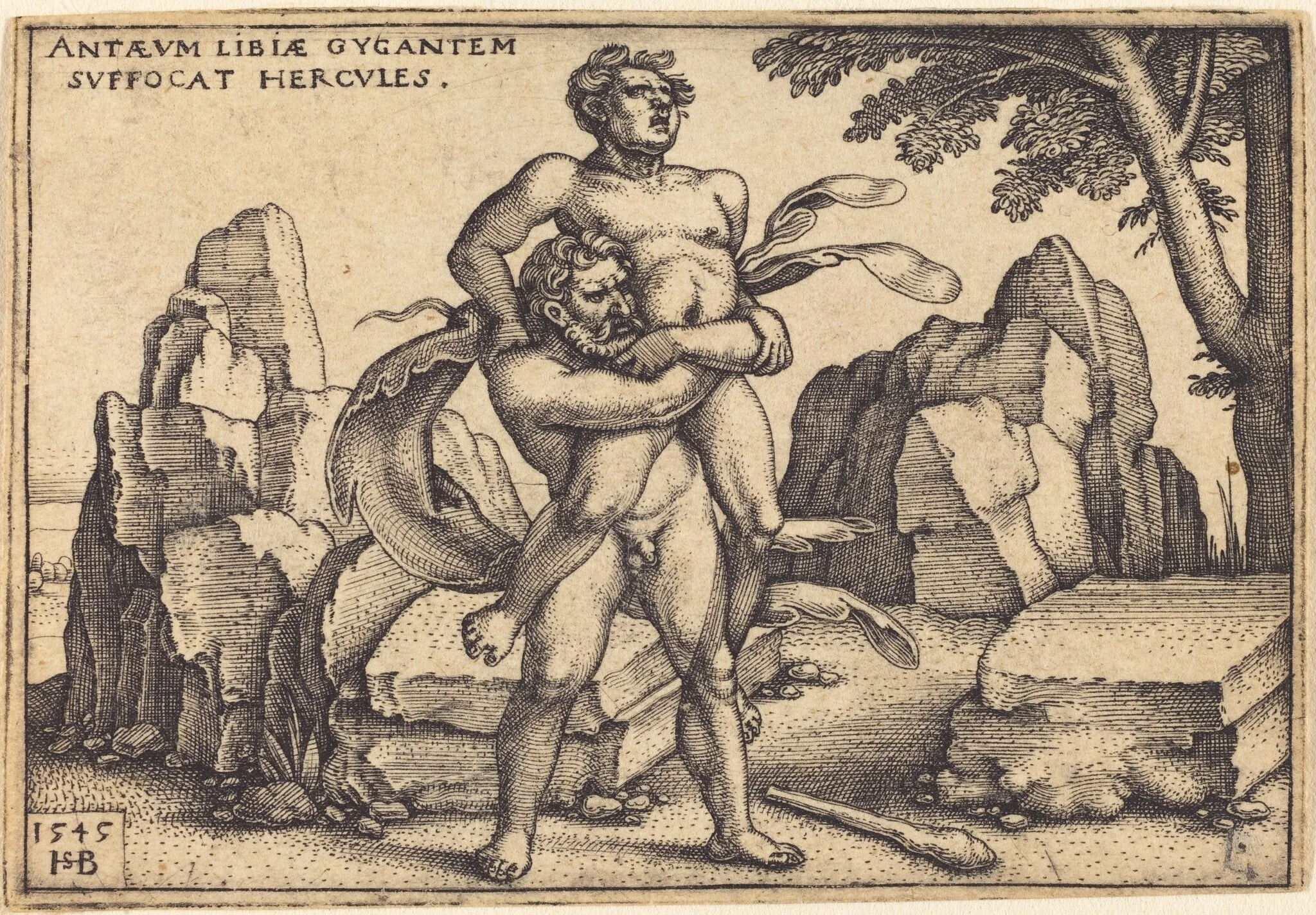 Hercules Killing Antaeus, detail