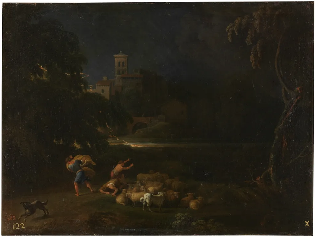 La tempestad, by Gaspard Dughet, oil, 1672