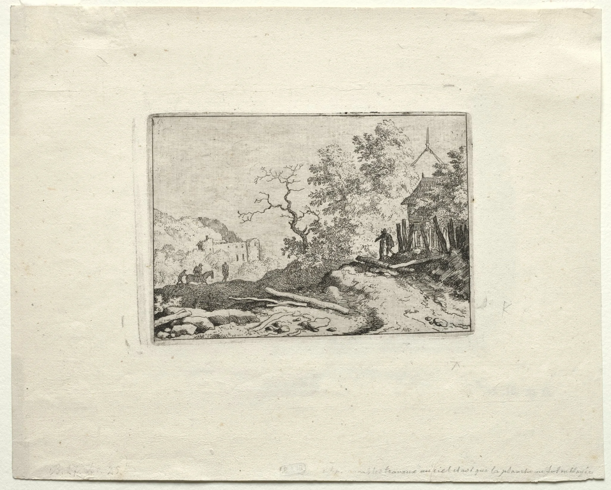 The Hut with the Rustic Fence, detail