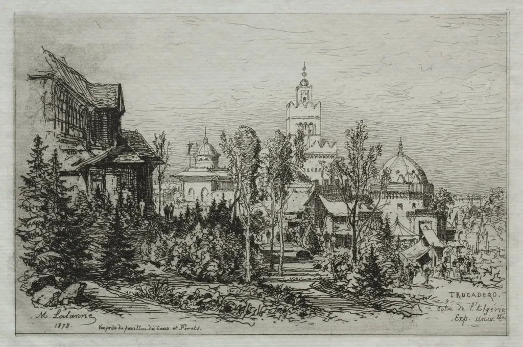 The Algerian Palace at the Trocadero, by Maxime Lalanne, 1878