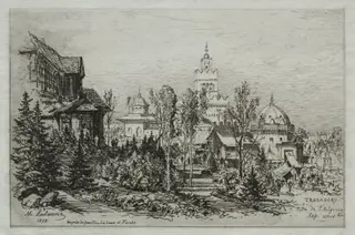 The Algerian Palace at the Trocadero, by Maxime Lalanne, 1878