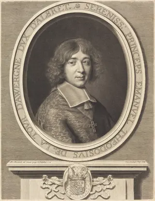 Cardinal de Bouillon, by Robert Nanteuil, ink, 1668