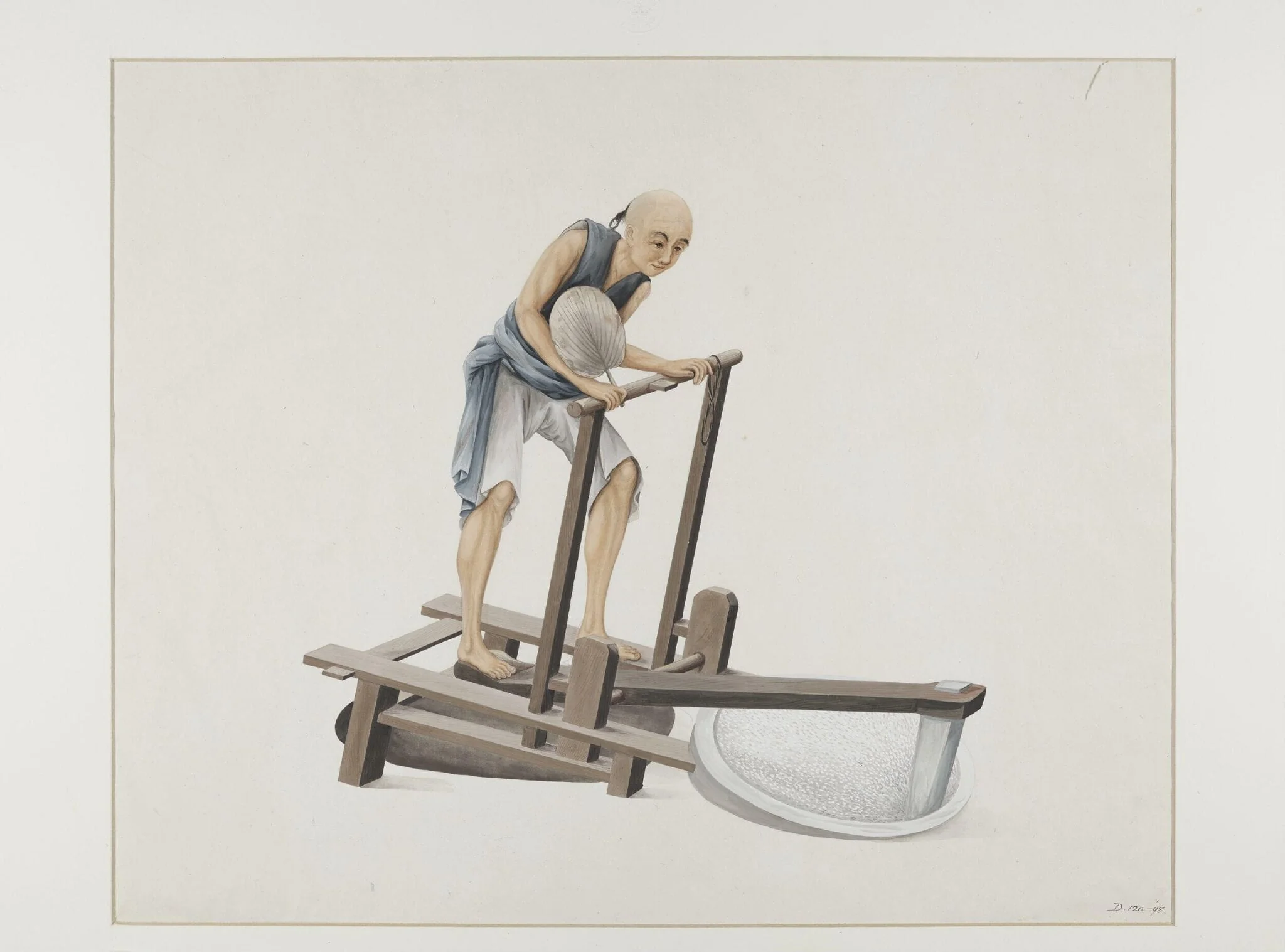 Man Pounding Rice, detail