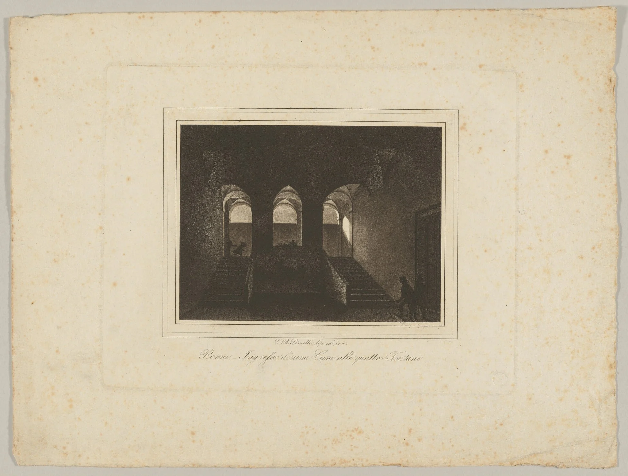 Ingresso di una Casa alle quattro Fontane (Entrance to a House at the Four Fountains), detail