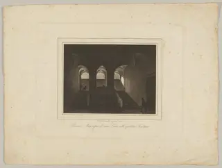 Ingresso di una Casa alle quattro Fontane (Entrance to a House at the Four Fountains), by Carlo Baldassare Simelli, ink, 1840