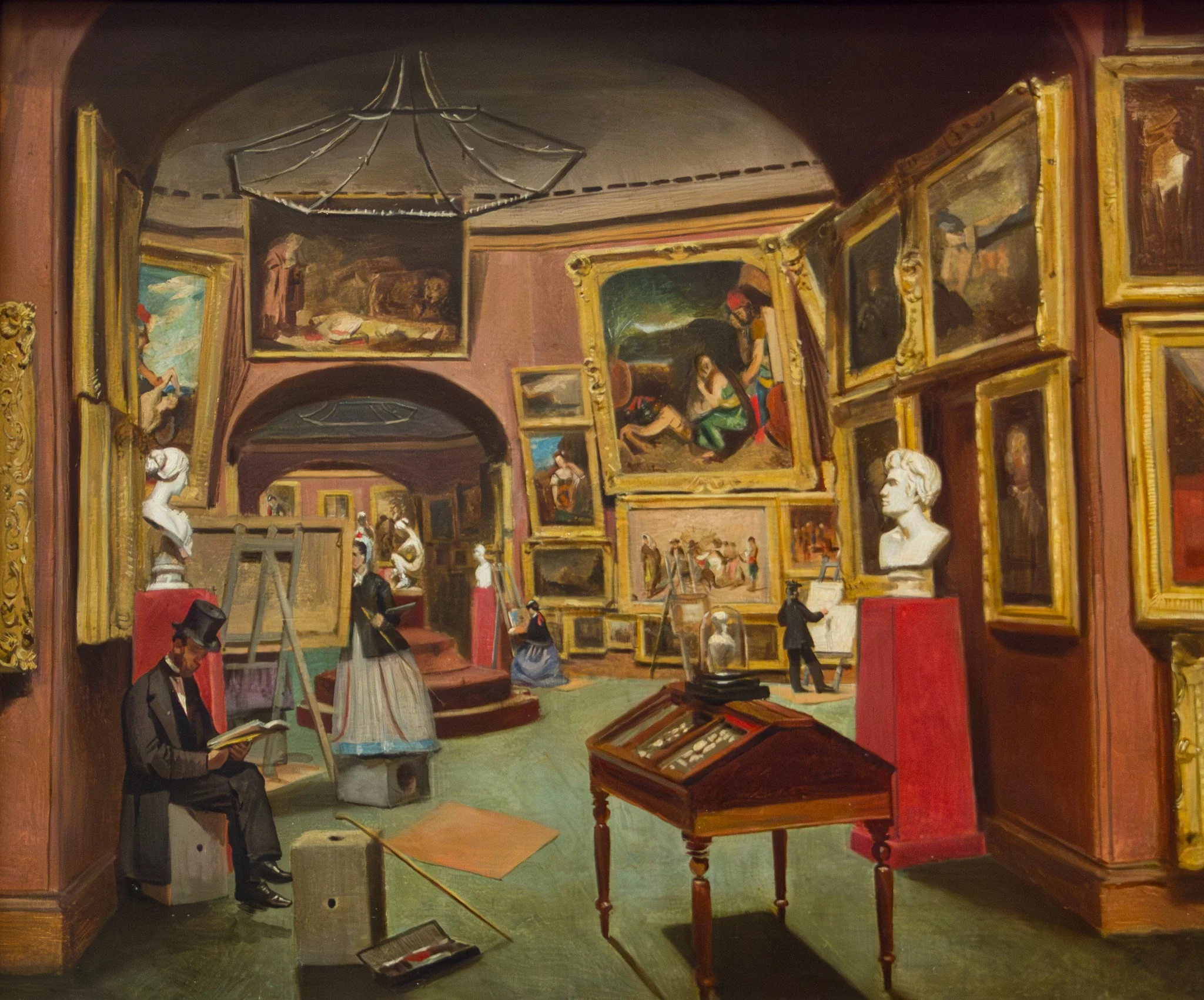 The Interior of the National Gallery of Scotland, c 1867 - 1877, detail