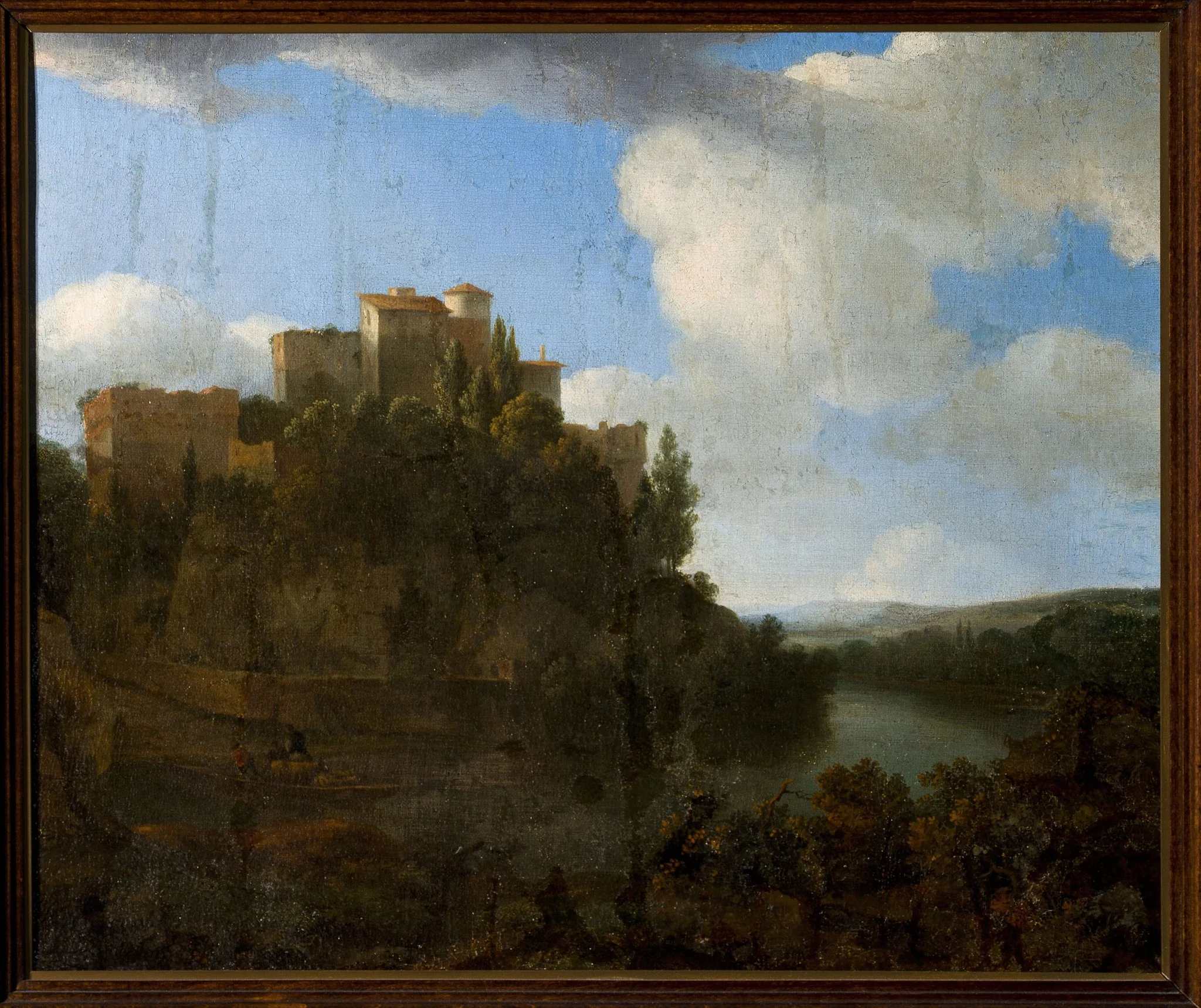 Castle in landscape, detail