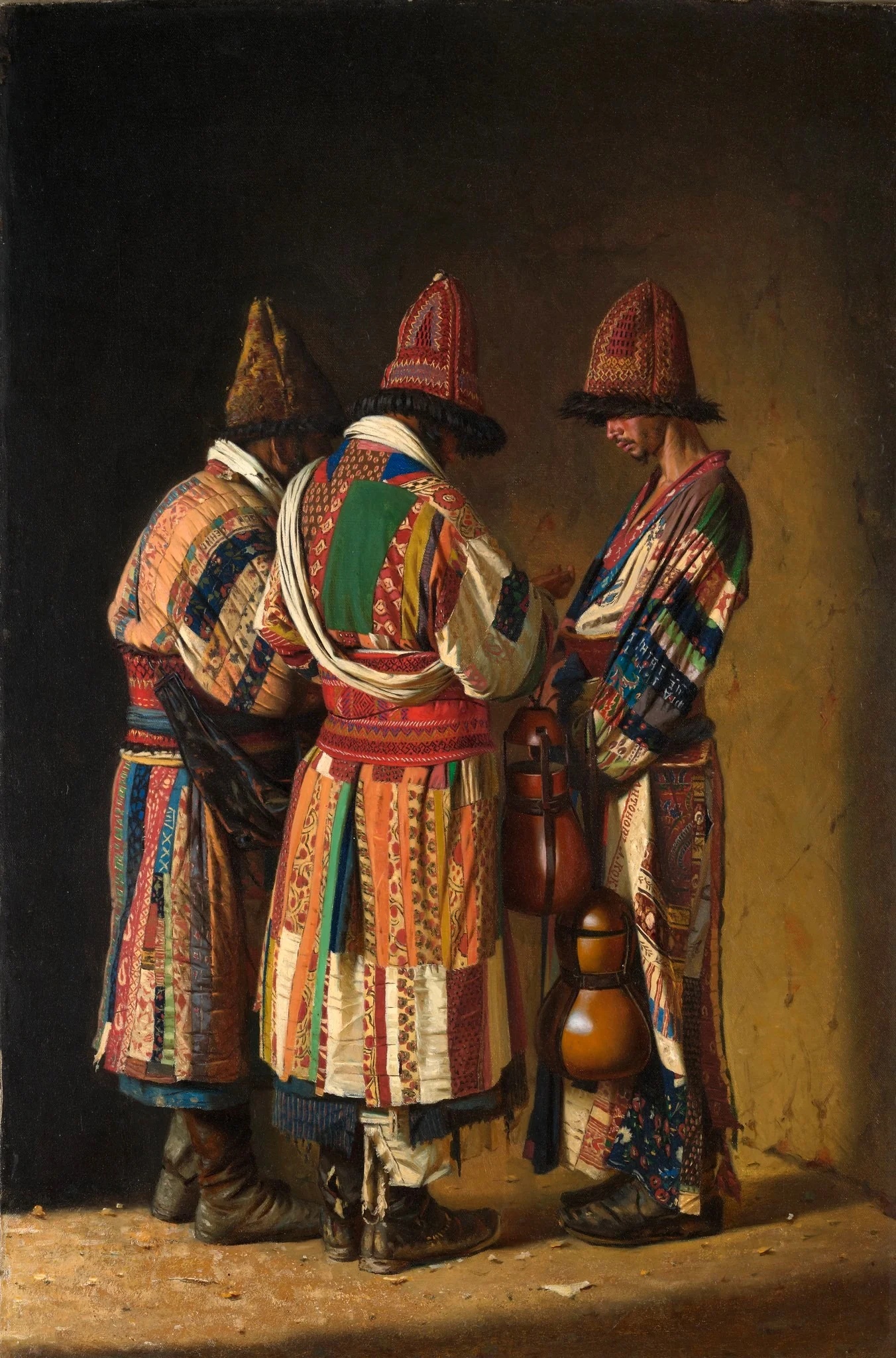 Dervishes in Festive Dress. Tashkent, detail