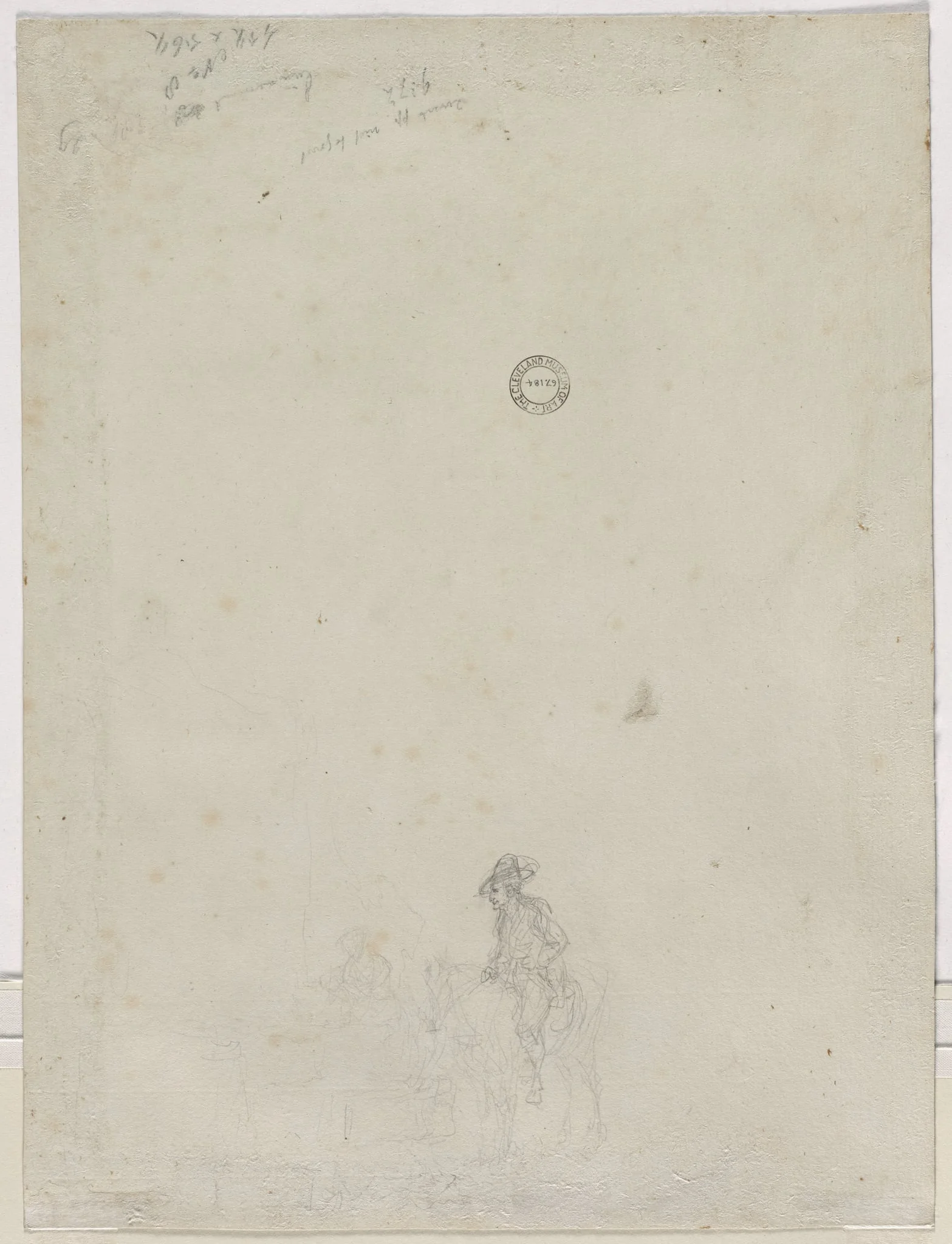 Sketch of Peasants at a Fountain (verso), detail