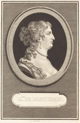 Madame de Maintenon, by Augustin de Saint-Aubin, ink, 1801