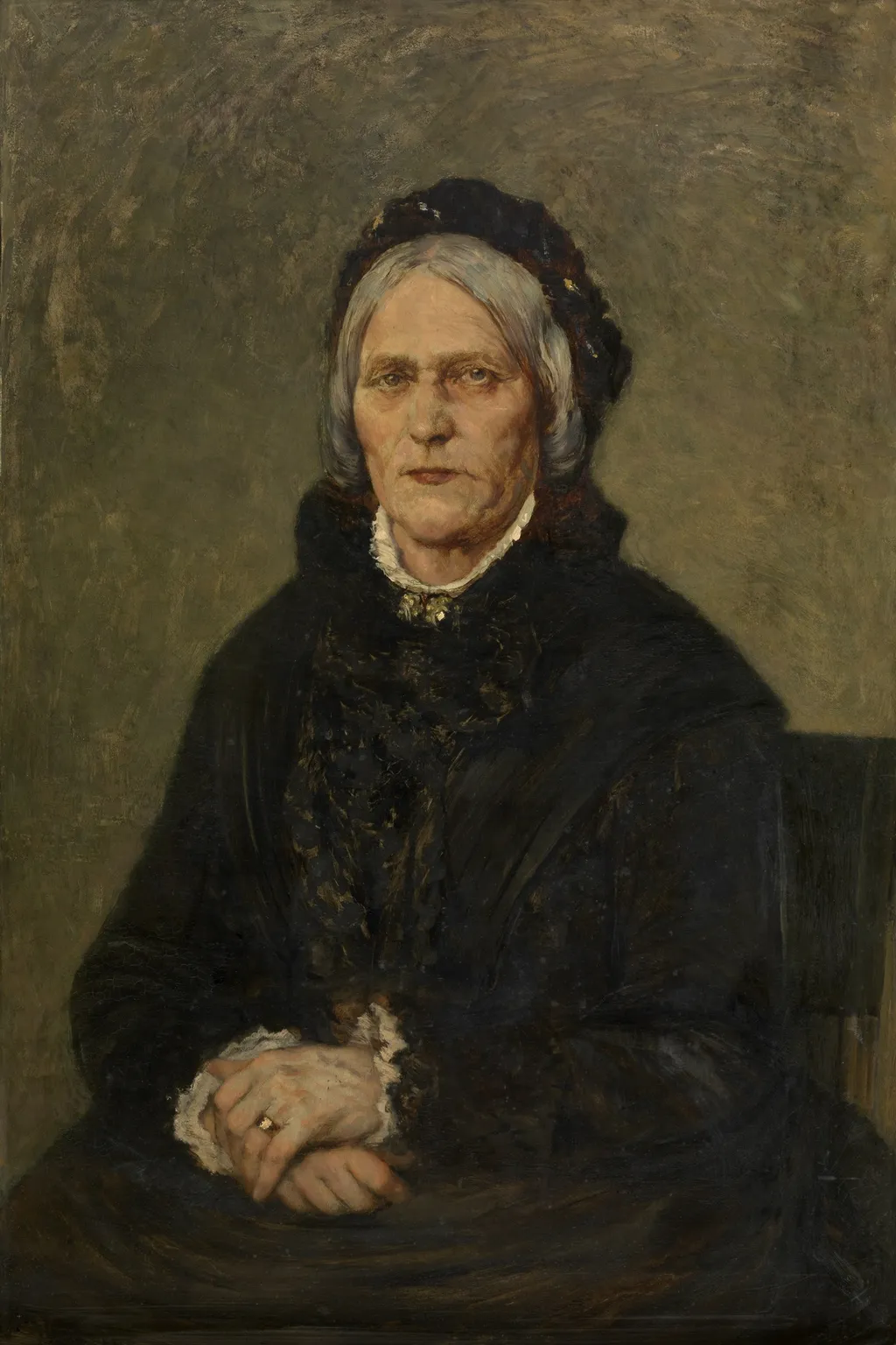 Madame Van Camp, the Artist's Mother, by Camille Van Camp, oil, 1872