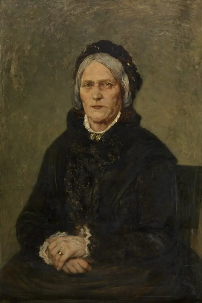 Madame Van Camp, the Artist's Mother, by Camille Van Camp, oil, 1872