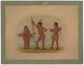 Four Mura Indians, by George Catlin, oil, 1862