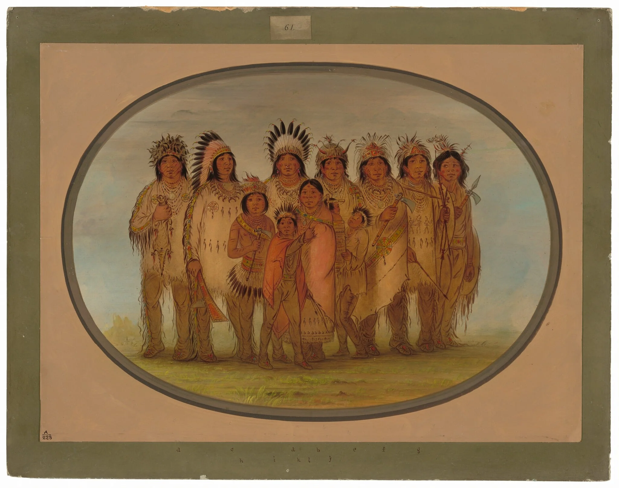 Ojibbeway Indians in Paris, detail