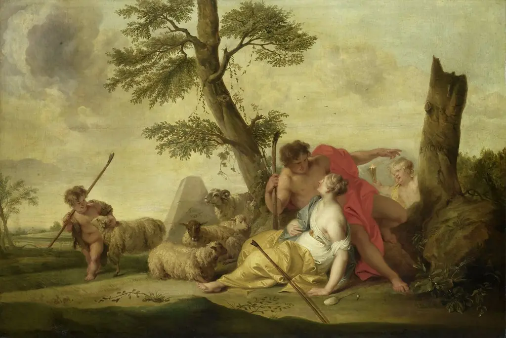 Paris and Oenone, by Jacob de Wit, oil, 1737