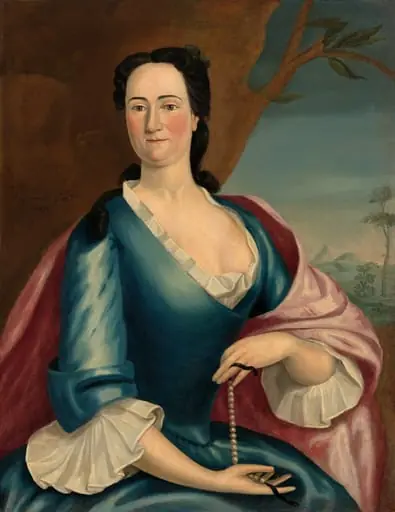 Elizabeth Fulford Welshman, by John Greenwood, oil, 1749