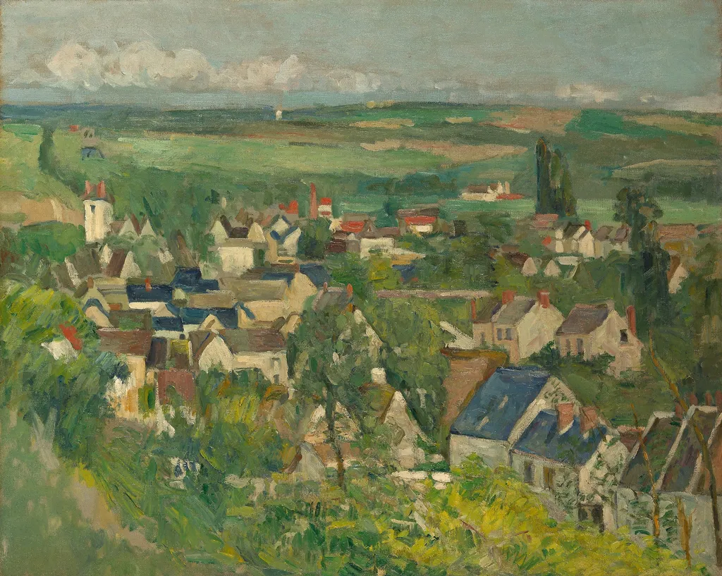 Auvers, Panoramic View, by Paul Cezanne, oil, 1874