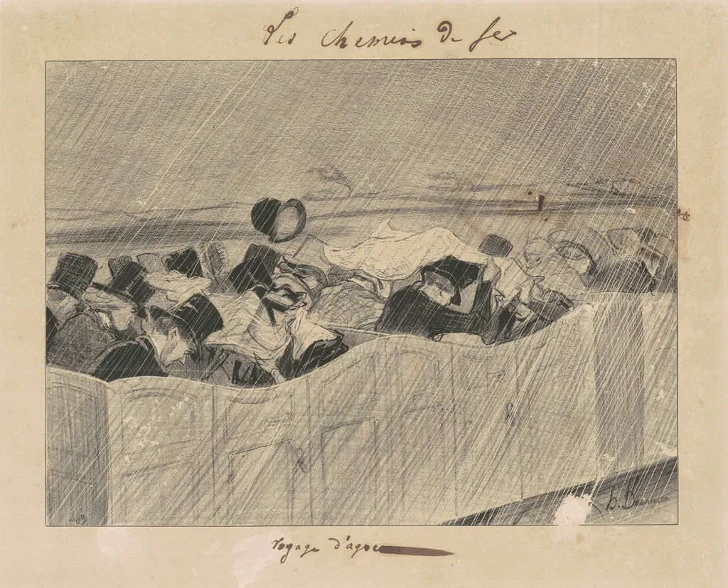 Un Voyage d'Agrément de Paris a Orléons, by Honoré Daumier, ink, 1843