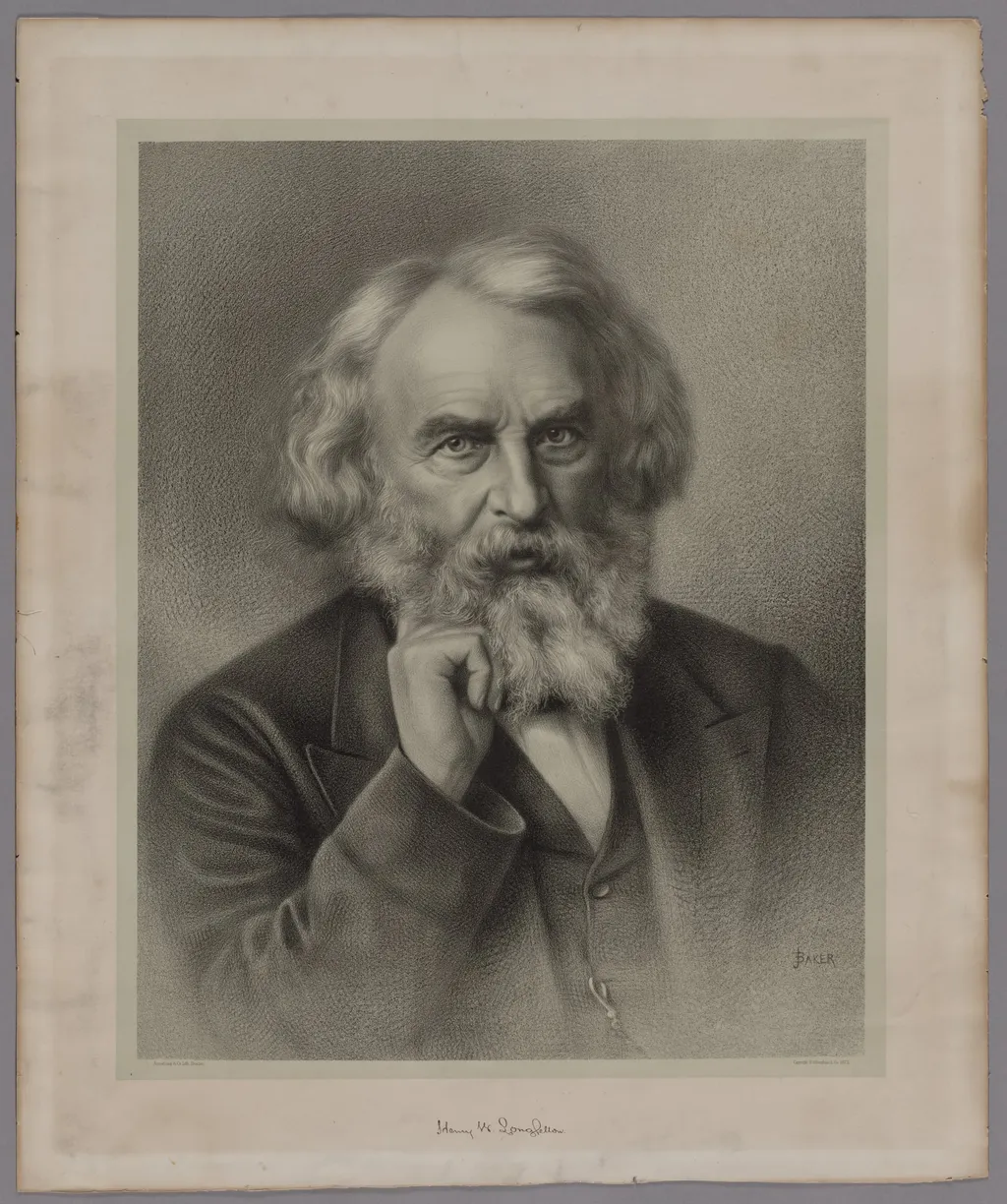 Henry Wadsworth Longfellow, by J. Baker, 1875