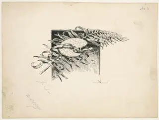 Palette, by James Henry Moser, ink, 1890