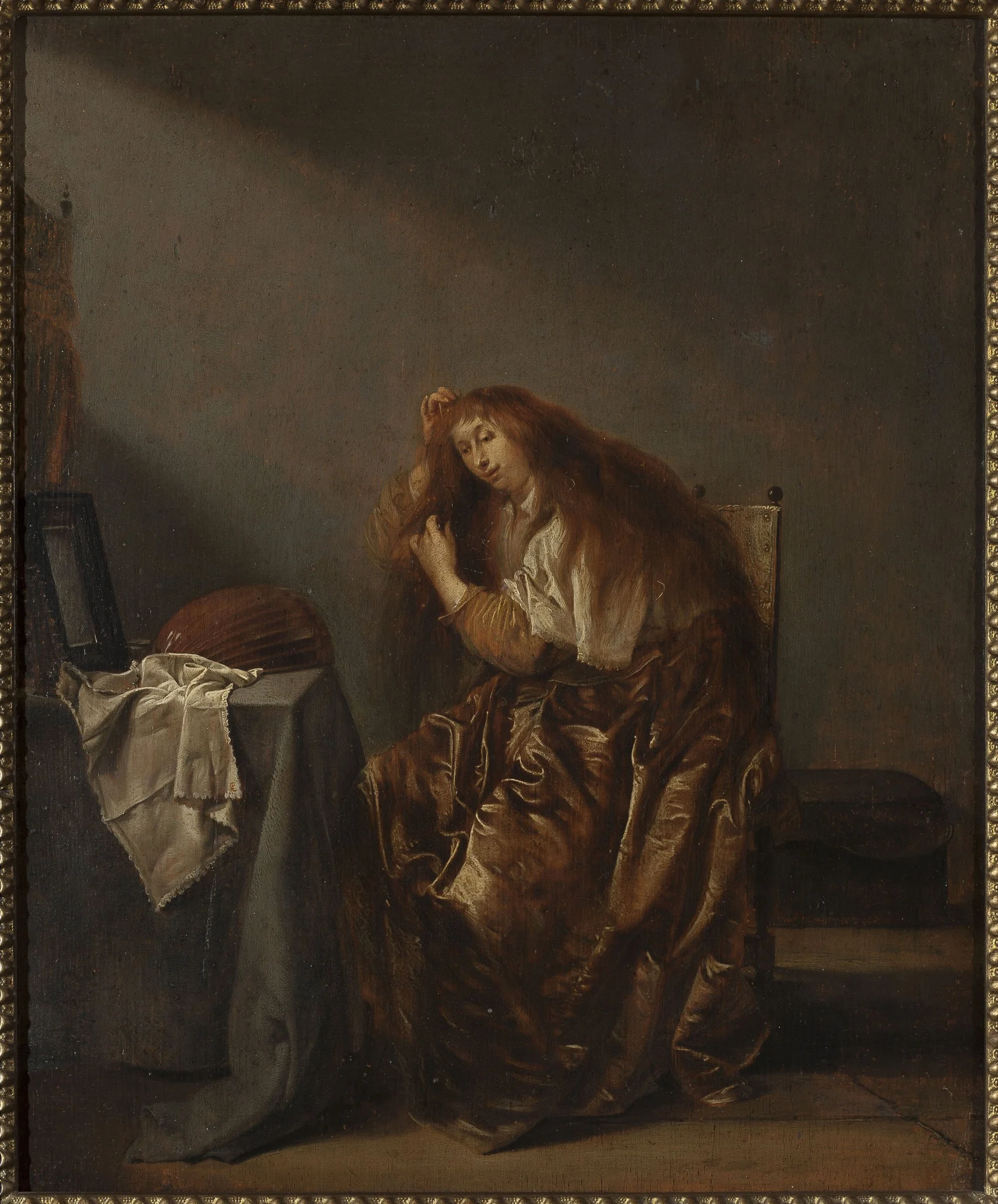 Woman in front of the mirror, detail