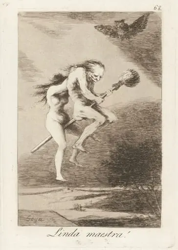 Linda maestra! (Pretty Teacher!), by Francisco Goya, ink, 1799