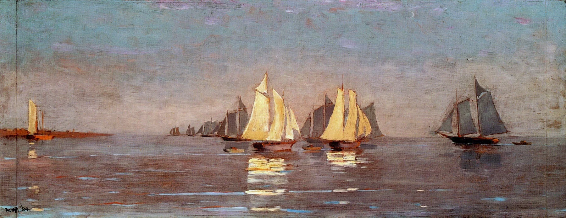 Gloucester Mackerel Fleet at Dawn, detail