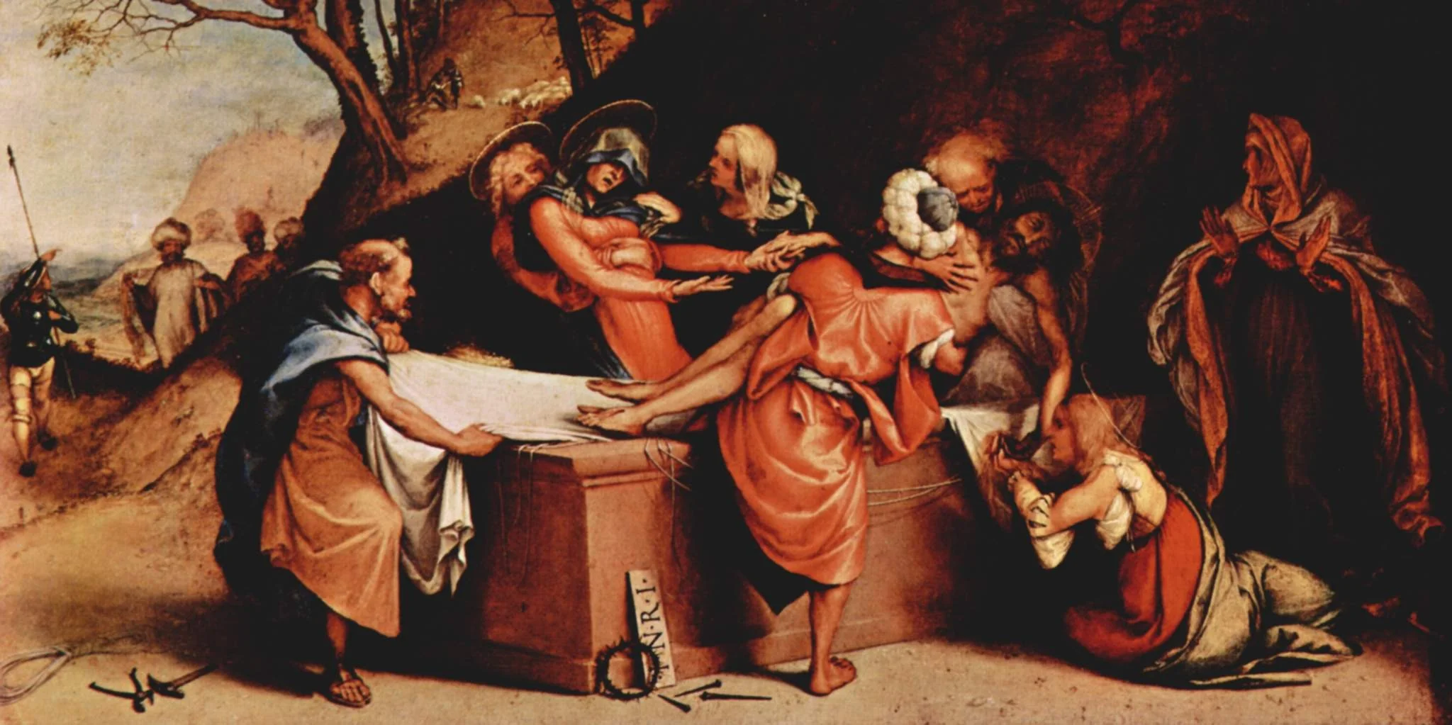 The Entombment of Christ, detail