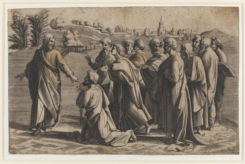 Christ's Charge to Peter, by Diana Scultori