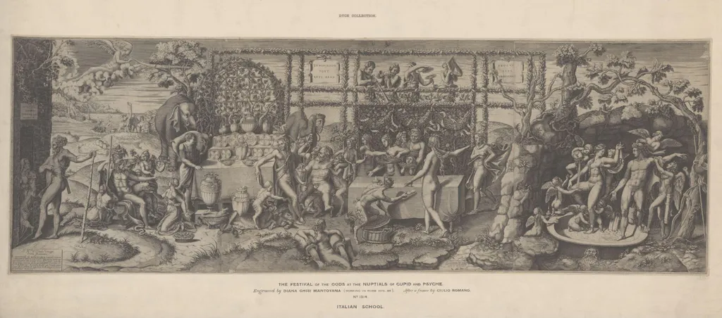 Festival of the Gods, by Diana Scultori, 1550