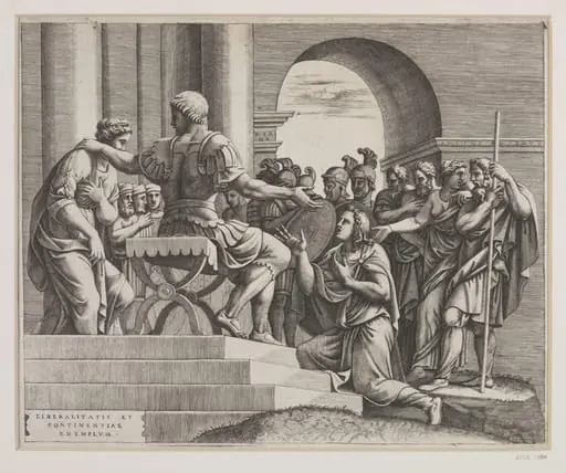 The Continence of Scipio, by Diana Scultori