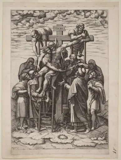 The Descent from the Cross, by Diana Scultori